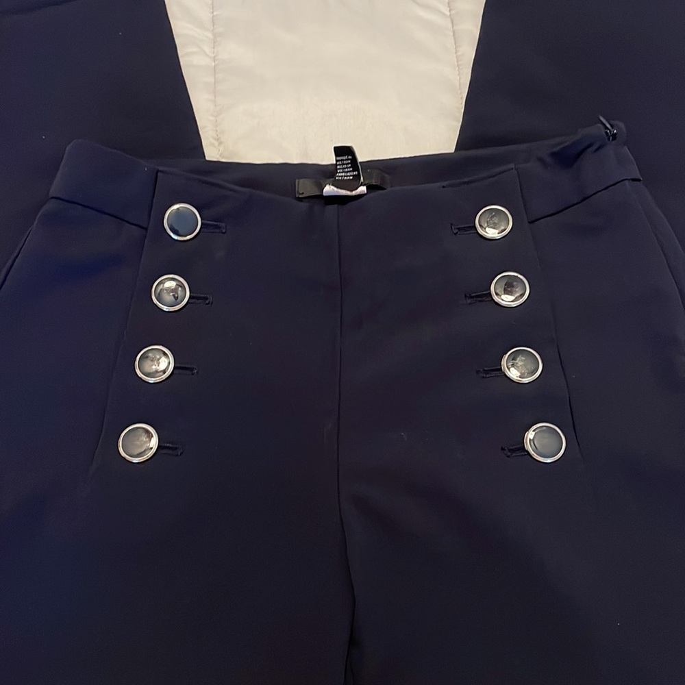 Navy button pants - Picture 2 of 4